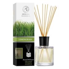 Room Fragrance Diffuser Lemongrass 6.8 Fl Oz - 200ml - with Bamboo Sticks - w...
