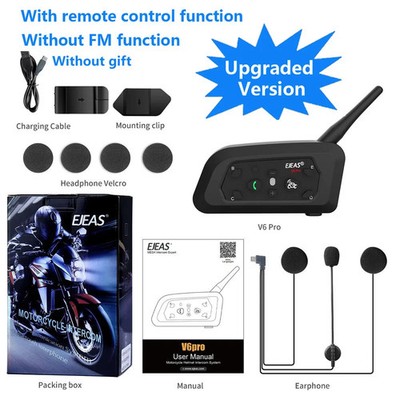 EJEAS V6 PRO+ Motorcycle Bluetooth Helmet Headset Intercom 850mAh MOTO Communica