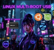 Ubuntu 25.10 | Linux Mint Cinnamon 22.1 | Zorin OS 18 | Multi-Boot Live USB-C
