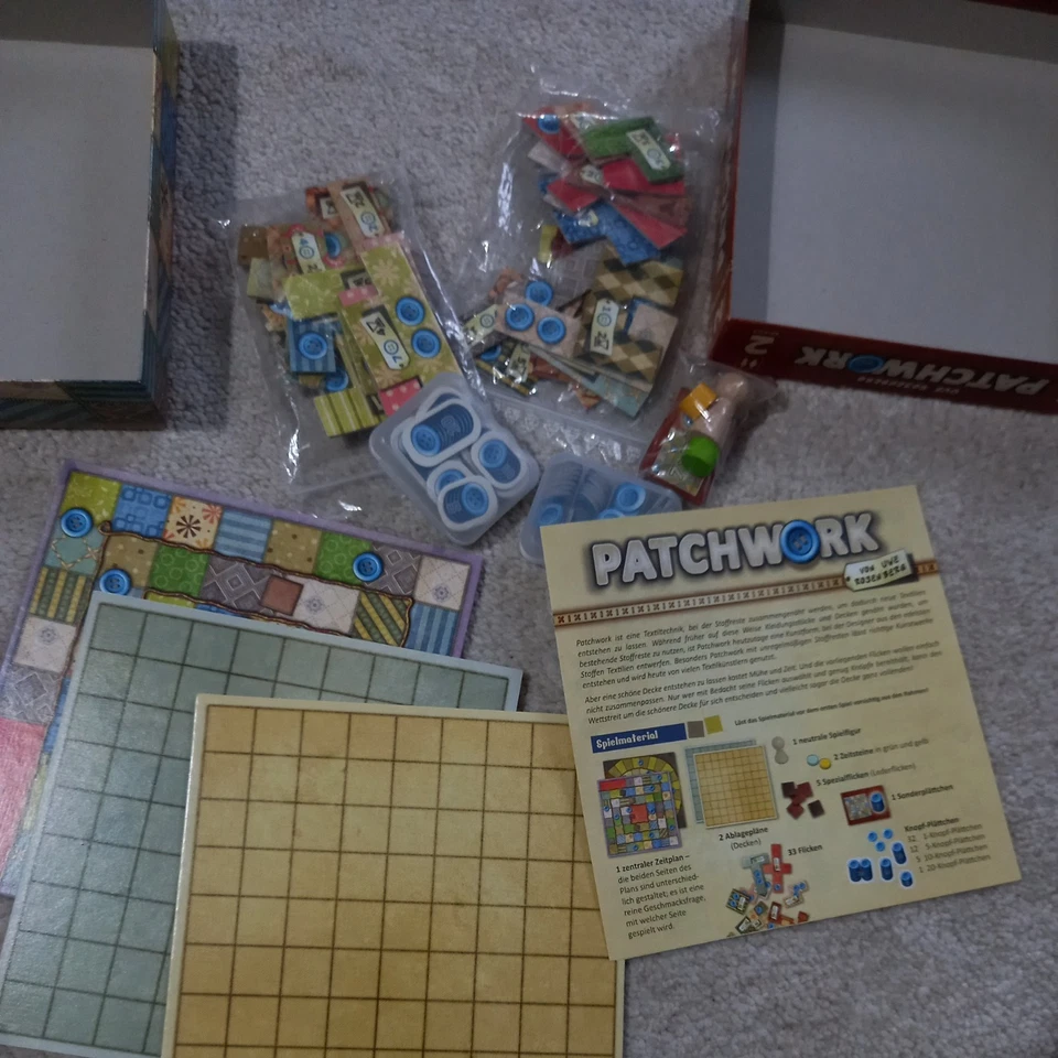 Patchwork (2-Spieler Spiel, Lookout Spiele, Uwe Rosenberg) Sehr gut erhalten - Bild 3 von 3