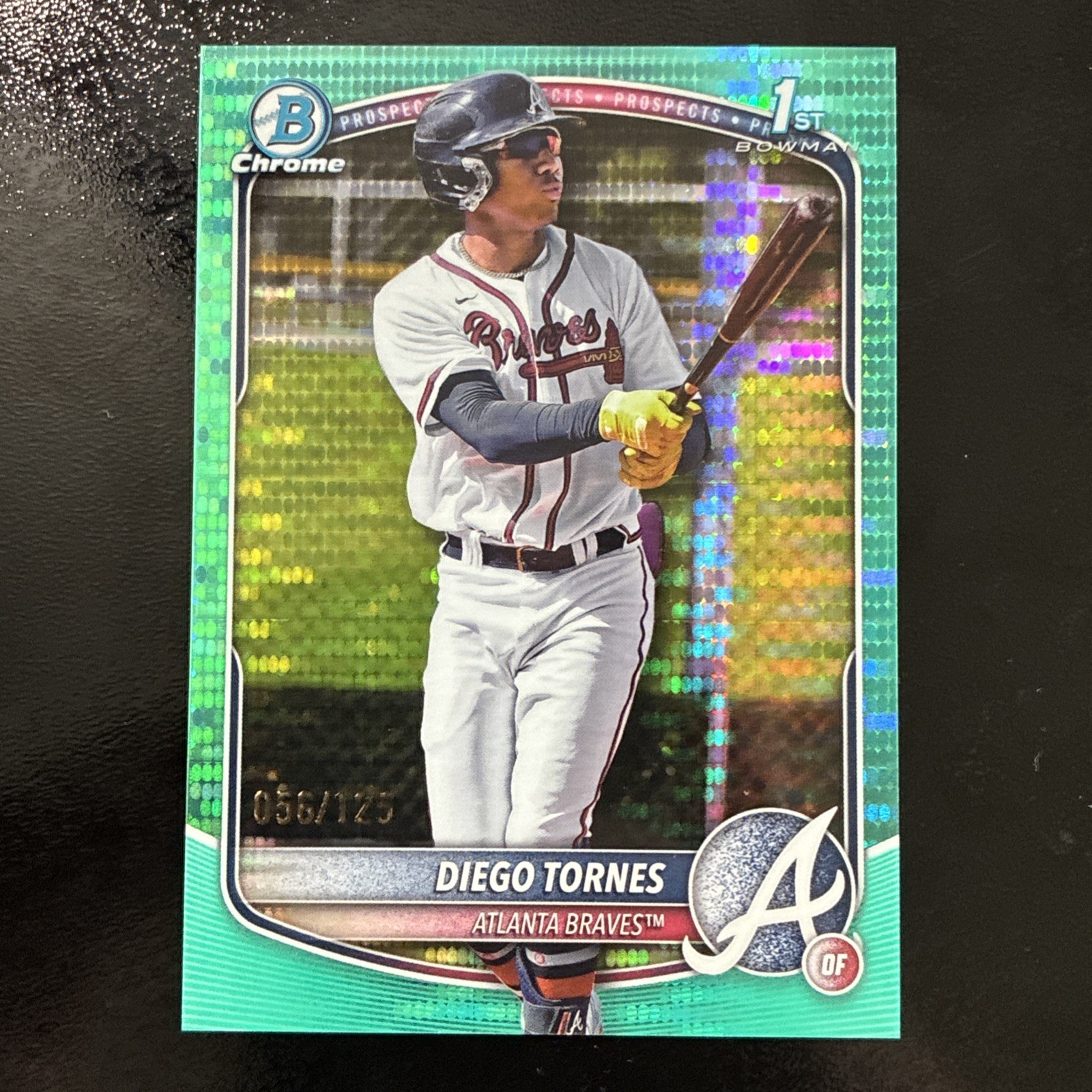Diego Tornes 2025 Bowman Chrome 1st Aqua Pulse Refractor #BCP-214 #056/125