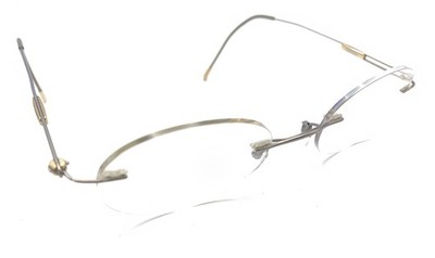Silhouette Titanium Silver Gold Oval Rimless Eyeglasses Frames Austria Unisex