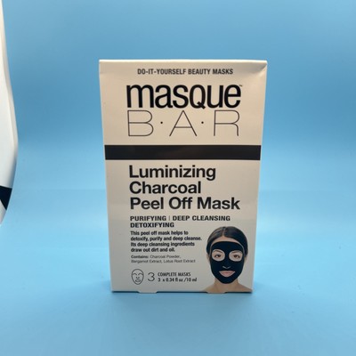 Masque Bar Luminizing Charcoal Peel Off Mask Single Use 3 PACKS