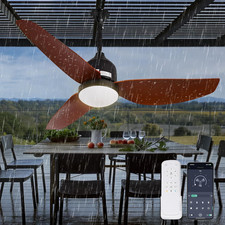 42" Waterproof Ceiling Fan with Light, Remote App Control for Indoor/Outdoor U