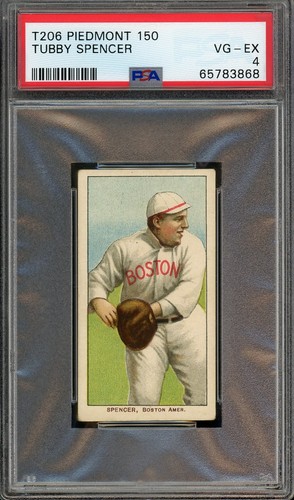 T206 PIEDMONT 150 TUBBY SPENCER PSA 4 CENTERED STUNNING CARD