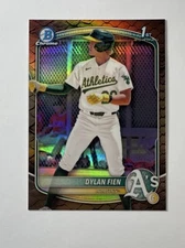 Dylan Fien (RC) 2025 1st Bowman Chrome Reptilian Brown Border SSP A’s