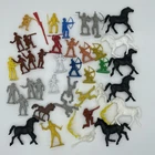 Marx Lido Plus Cowboys Indians Pioneers Western Plastic Figures Toys Lot 41