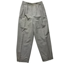Giorgio Sant Angelo Collectible Gold Pleated Wool Dress Pants Women Gray 27x26