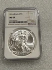 2016 SILVER EAGLE NGC MS 69 ~~ BROWN LABEL  ~~ NO SPOTS ~~ PRISTINE   (056)