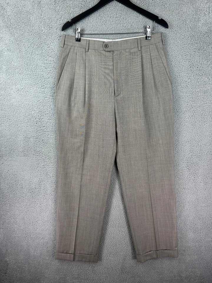 Pantalones Zanella Bennett Hombres 33 % 100 Lana Vestido Plisado Formal Hecho en Italia Nordstrom Foto 2 de 4