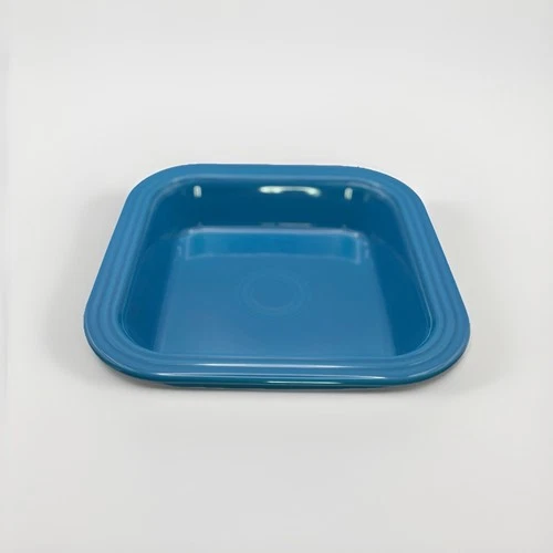 Fiestaware Peacock Blue Square Baker 10.5″ Ceramic Stoneware Fiesta® Retired USA