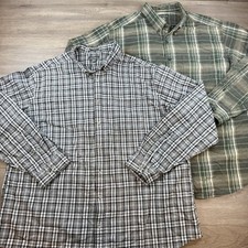 x2 Eddie Bauer Long Sleeve Flannel Relaxed Fit Button Down Shirt Men's XXLT Tall