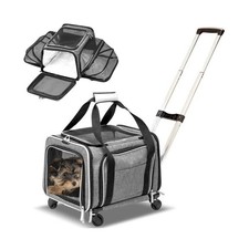 Ruff Life 101 Airline Approved Expandable Premium Pet Carrier on Wheels- Two ...