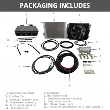 NEW 12V Electric Air Conditioner Unit Underdash A/C Compressor Kit Universal