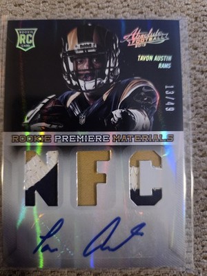2013 Panini Absolute NFC Signatures 13/49 Tavon Austin #235 Auto RPA