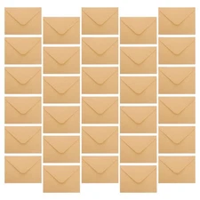 100 Pcs Swallow Glue Envelope Postcard Sleeves Kraft Envelopes for Cards