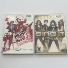 Disney Wii Bundle High School Musical 3 Dance and Sing It Party Hits Games