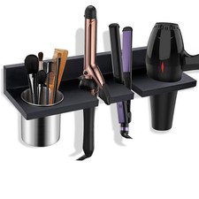 Hair Tool Organizer Wall Mounted - Wooden Dryer Holder, Blow Dryer Holder for...