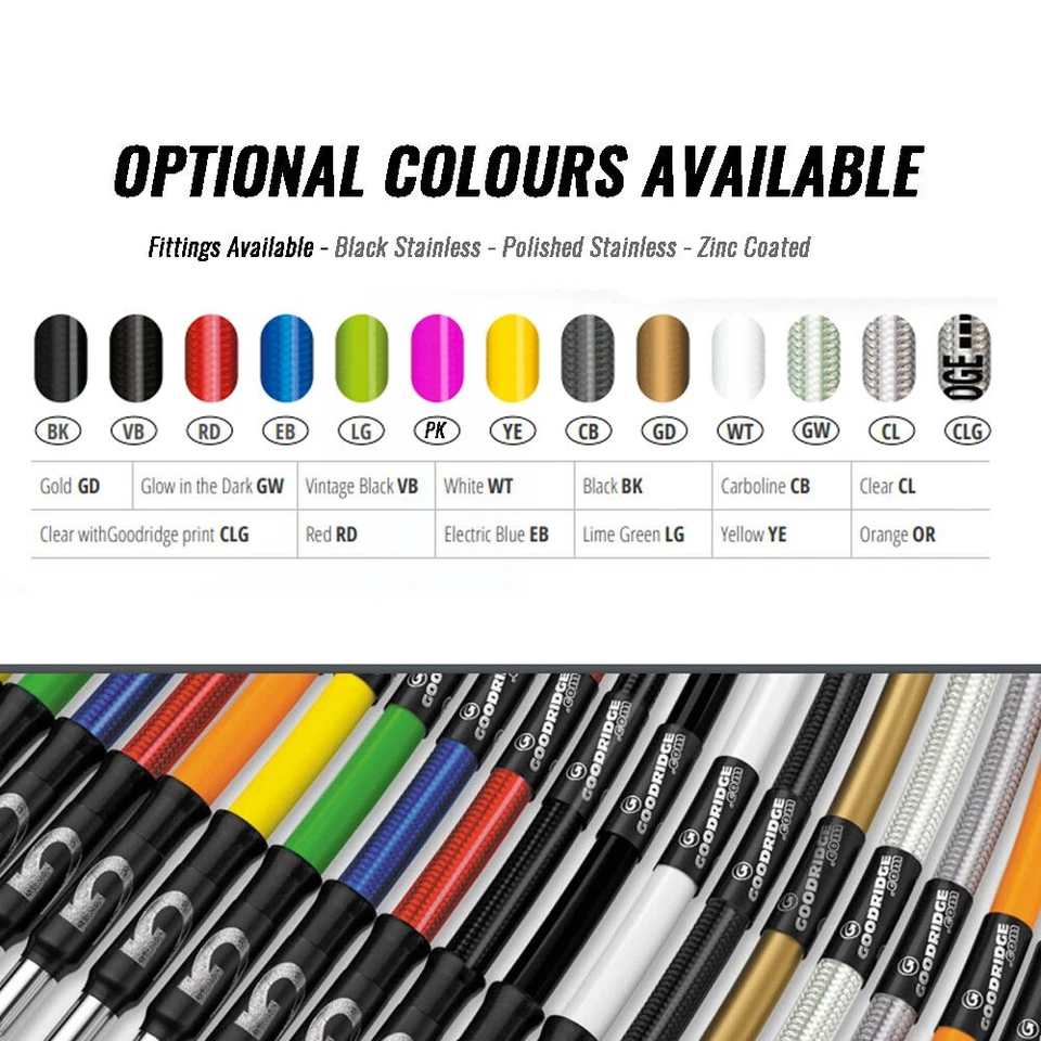 Línea de freno delantera trenzada delantera de carreras para KAWASAKI ZX-12R Ninja 2003 Foto 2 de 3