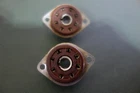 2 Ea  USA  Vintage 8 PIN 1 3/8 Amphenol Loctal Vacuum Tube Socket - Brown - USED