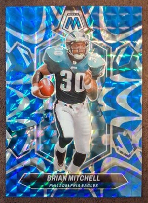 Brian Mitchell 2024 Panini Mosaic #227 Reactive Blue Prizm Eagles