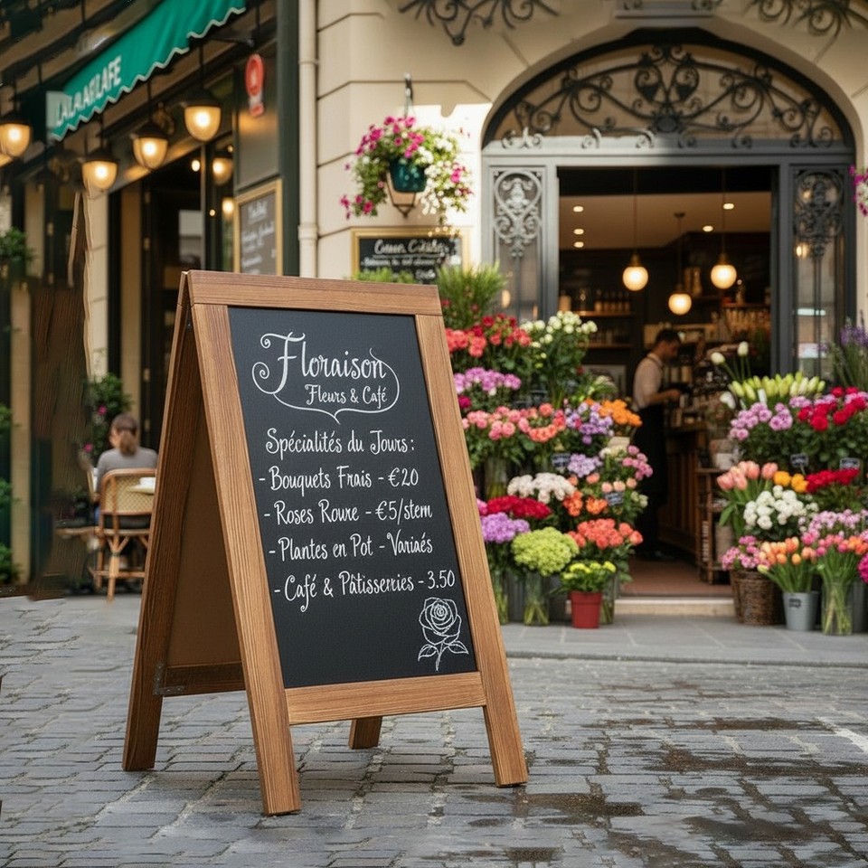Floor Standing A-Board Frame Pavement Sign Shop Chalkboard Display ...