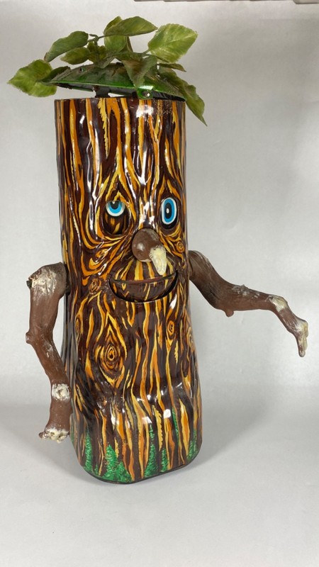 Rare Louis Marx Whistling Spooky Kooky Tree Tin Litho Battery Op Toy Japan