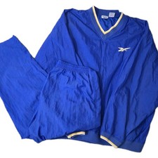 Vintage 90 s Reebok Men's 2-Piece Track Suit Blue Jacket Pants Size XL