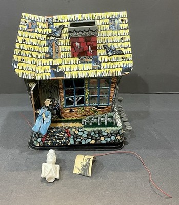 Vintage 1960's Louis Marx Hootin Hollow Haunted House Battery-Op