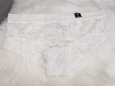 NEW Vintage y2k 90s Joe Boxer L Lace Hipster WHITE Bikini Panties Panty Sissy