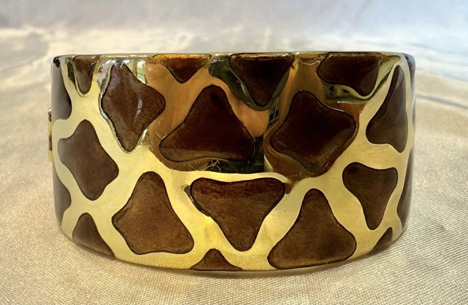 MAGNIFICENT ROBERTO COIN 18K ENAMELED GOLD GIRAFFE DESIGN BRACELET W BOX - Image 4 of 4