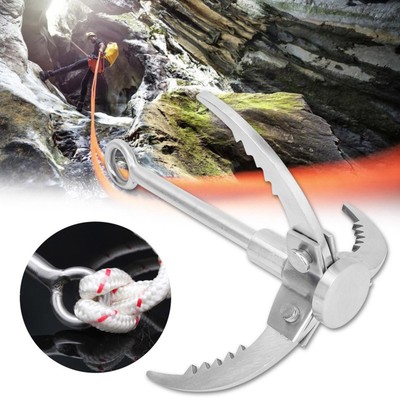 3 Claws Folding Hook Survival Edelstahl Klettern Grappling Hook BA
