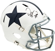 Dez Bryant Auto Cowboys White Throwback Full Size Speed Replica Helmet Beckett