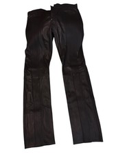 Roberto Cavalli Men's Sz38 XL Leather Pants Embossed Python Leather Black 54IT