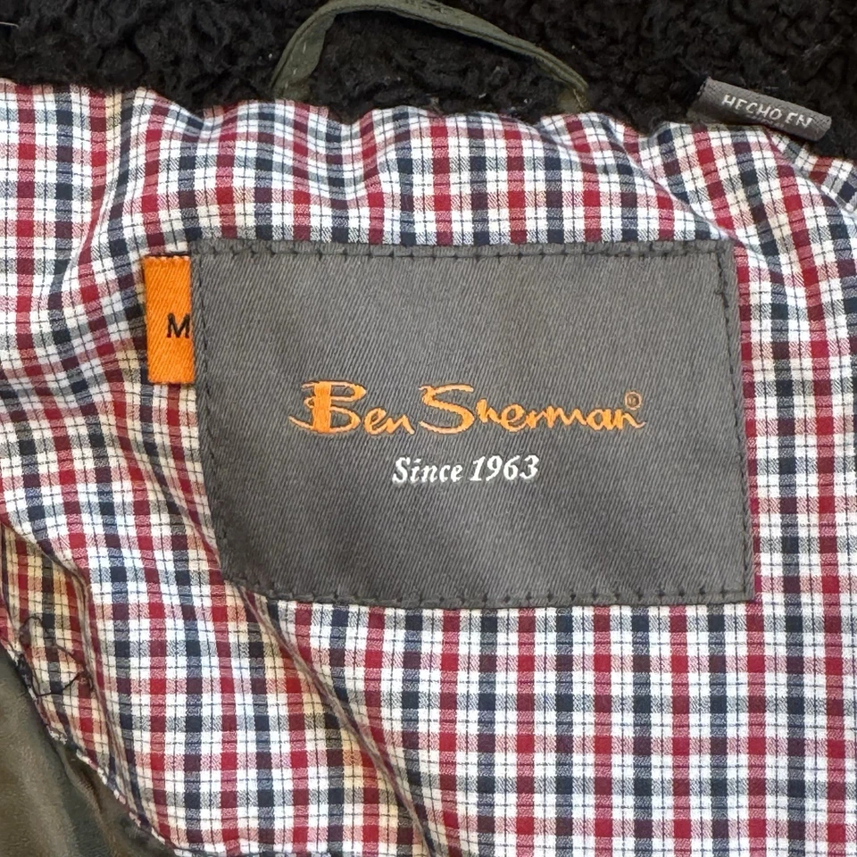 Parka verde militar Ben Sherman para hombre talla mediana Foto 4 de 4