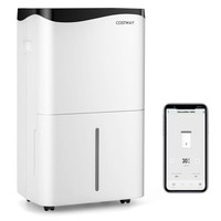 COSTWAY Smart Dehumidifier Home 50L/Day WiFi Enabled Dehumidifier w/4Modes-White