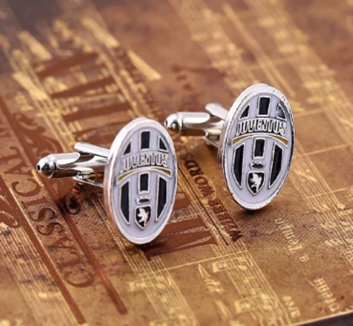 Football cuff links Silver Tone Cufflinks Italy Foot Ball Sports FAULTY JS