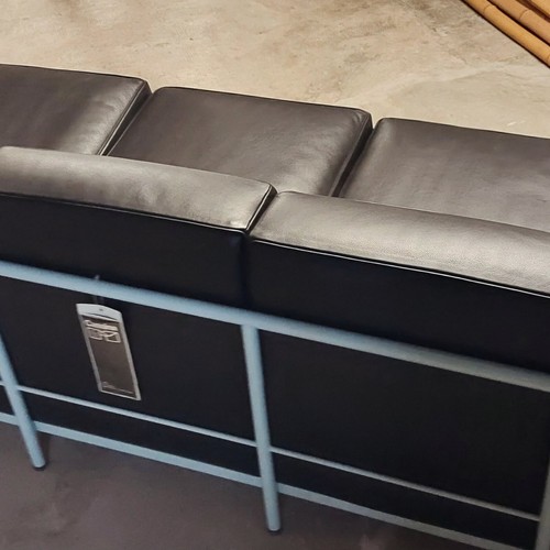 Cassina Lc2 Le Corbusier Three Seater Black Leather - Picture 6 of 6