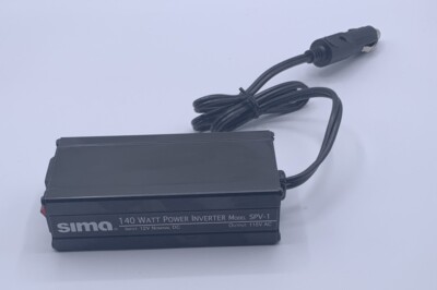 Sima 140 Watt Power Inverter Output 115V AC / Input 12V DC - Model SPV-1 