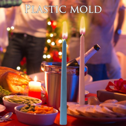 PC Taper Candle Molds 3D Tapered Decorations Wax Casting Candle Mold DIY - Picture 8 of 10