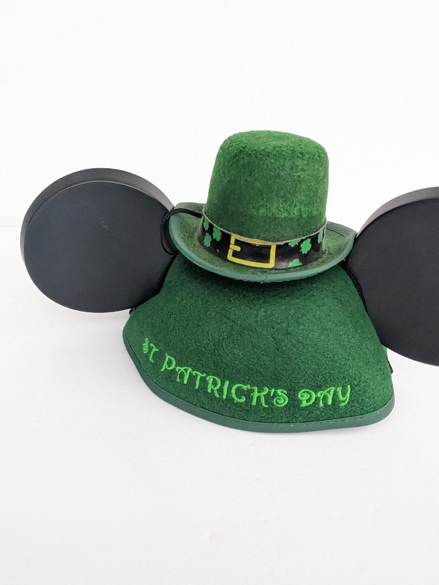 Vintage Disney Parks Green St. Patrick\'s Day Mickey Mouse Ears Hat Vtg Mickey Mouse Ears Hat CAP Walt Disney World St Patrick main image 2