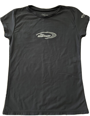 MAUI DIVE GEAR Rash Guard MEDIUM Short Sleeve SWIM SHIRT Top UV Sun Protection