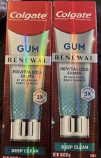 (2)  Colgate GUM RENEWAL Revitalizes Gums  Toothpaste DEEP CLEAN 3oz