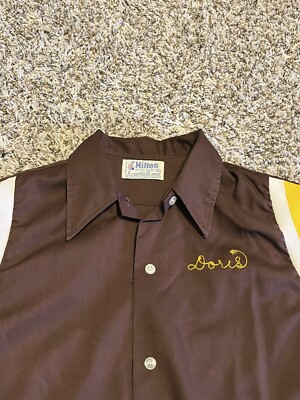 Vintage 1960/70s Hilton Bowling Shirt Size 38 Embroidered | eBay