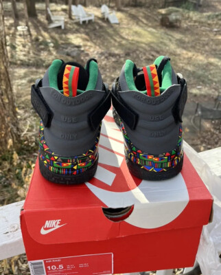 nike air raid black gold green