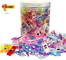 Sewing Clips120 Pcs with Plastic Jar Fabric Clips Premium Quilting Clips .....