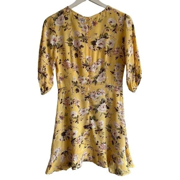 Faithfull the Brand Jeanette 连衣裙,Jasmin 黄色 Pomeline 花卉,尺寸 2 — 第 4/4 张图片