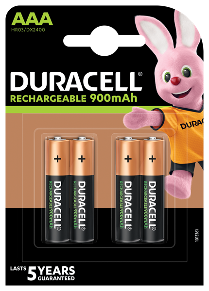 4XDuracell Ultra AAA Rechargeable Batteries NiMH 900mAh PreCharged HR03 Duralock