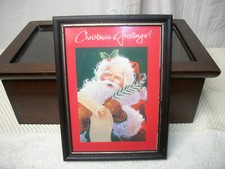 Santa Framed Christmas Wall Hanger Picture 8 x 6 inches