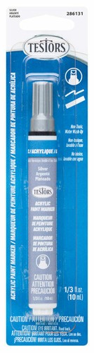 Marcadores de pintura acrílica cardados metálicos plateados Testors 1/3 oz 9,9 ml inglés/ 286131 | Zustand: New
